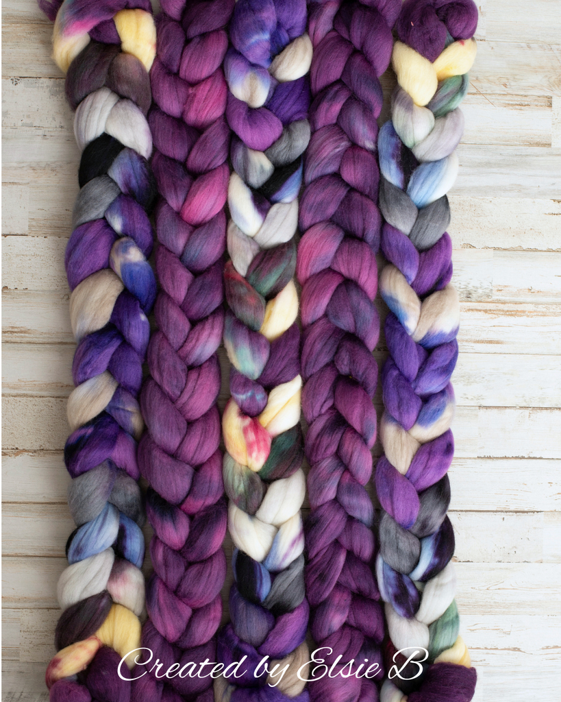 'Dark Lilac' 21 micron Merino 4 oz