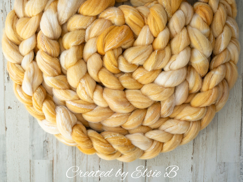 'Golden Wheat' Targhee/ Bamboo/ Silk 4 oz