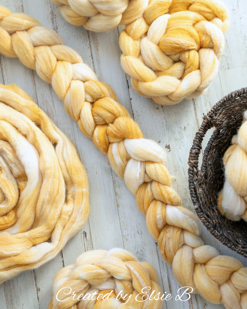 'Golden Wheat' Targhee/ Bamboo/ Silk 4 oz