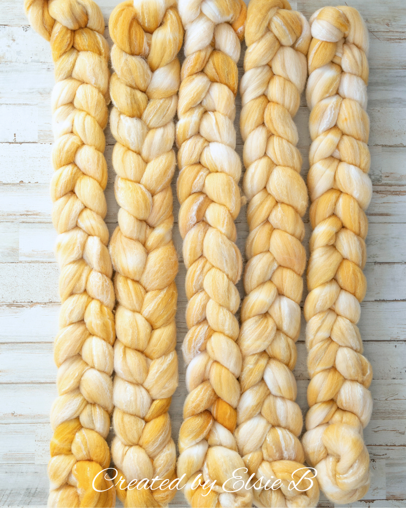'Golden Wheat' Targhee/ Bamboo/ Silk 4 oz