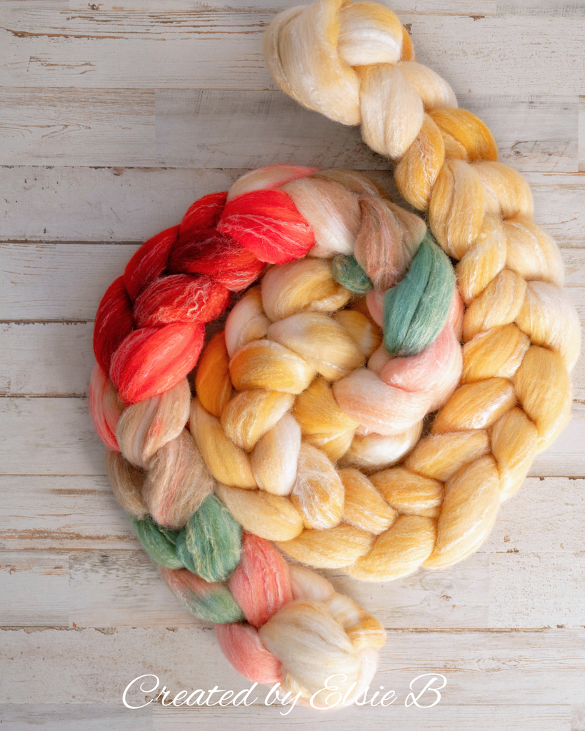 'Golden Wheat' Targhee/ Bamboo/ Silk 4 oz