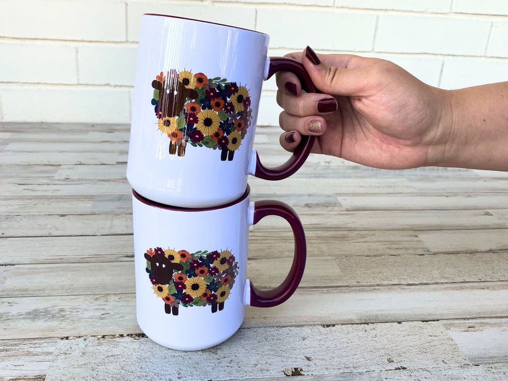 Hand Printed Mugs- Imperfect Color