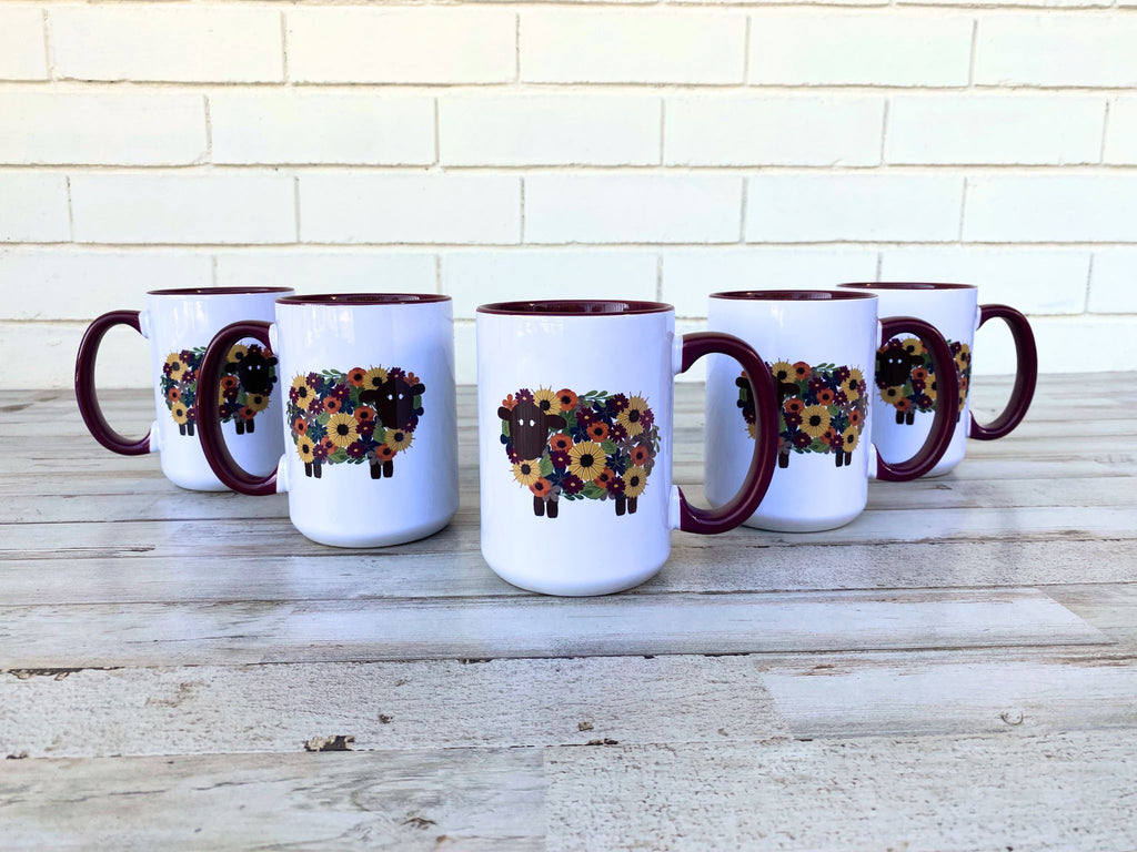 Hand Printed Mugs- Imperfect Color