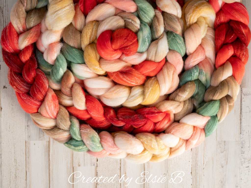'Vintage Christmas' Targhee/ Bamboo/ Silk 4 oz