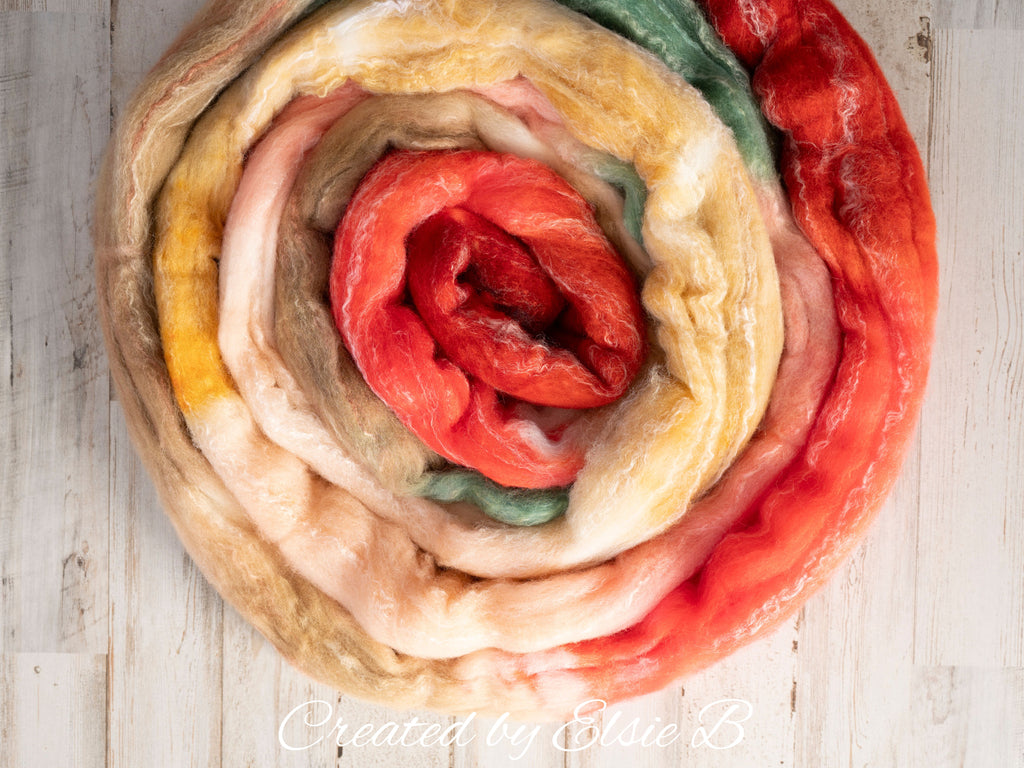 'Vintage Christmas' Targhee/ Bamboo/ Silk 4 oz