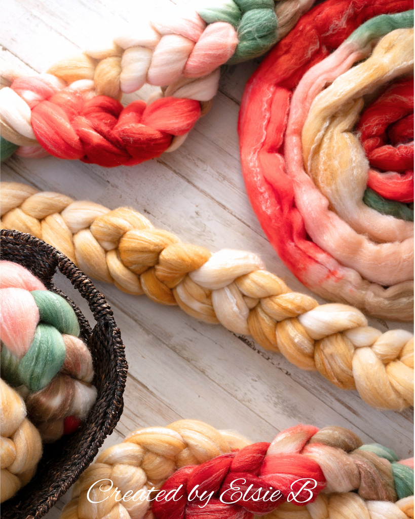 'Vintage Christmas' Targhee/ Bamboo/ Silk 4 oz