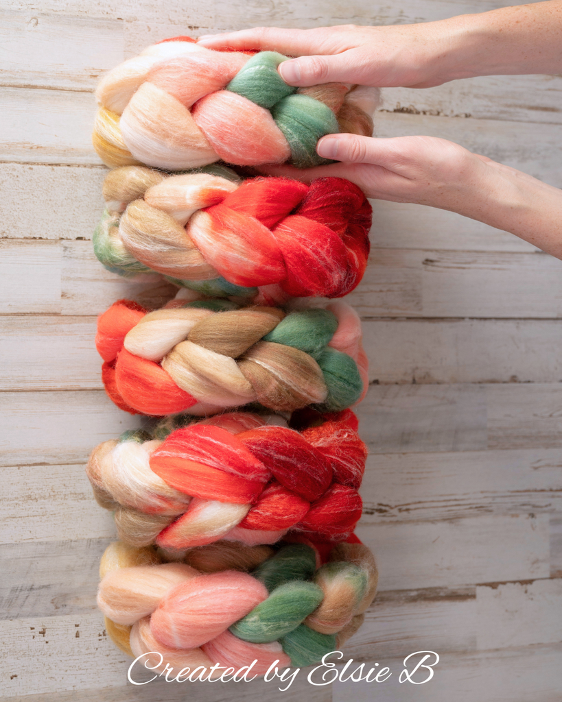 'Vintage Christmas' Targhee/ Bamboo/ Silk 4 oz