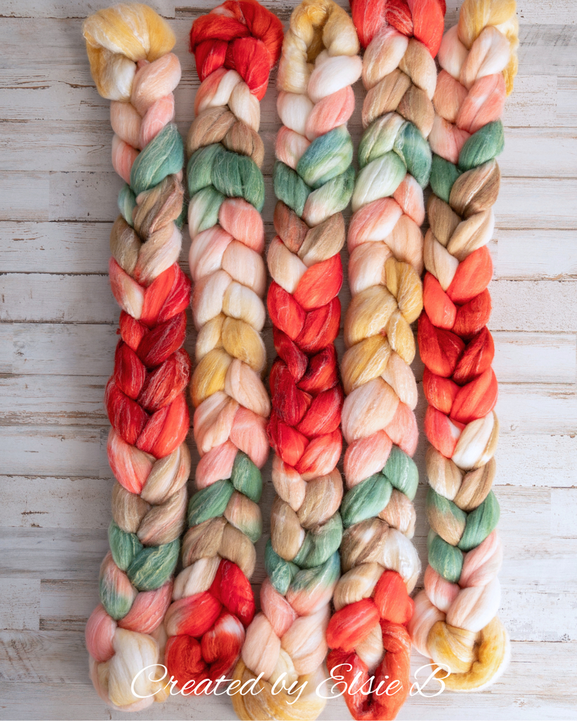 'Vintage Christmas' Targhee/ Bamboo/ Silk 4 oz