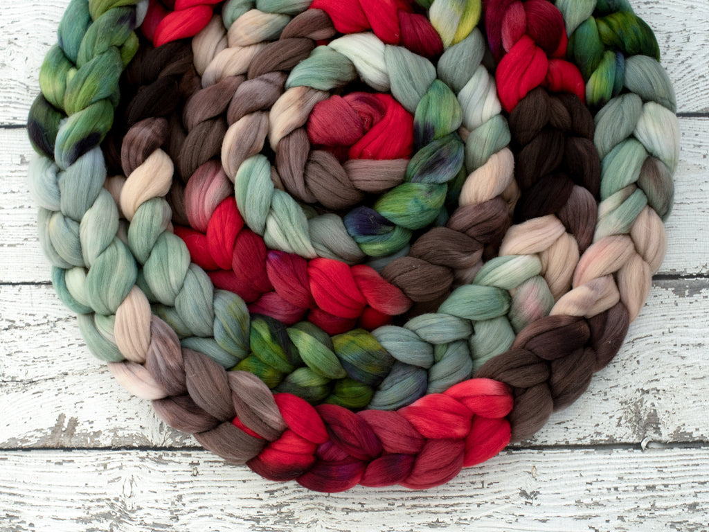 'Christmastime' 21 micron Merino 4 oz