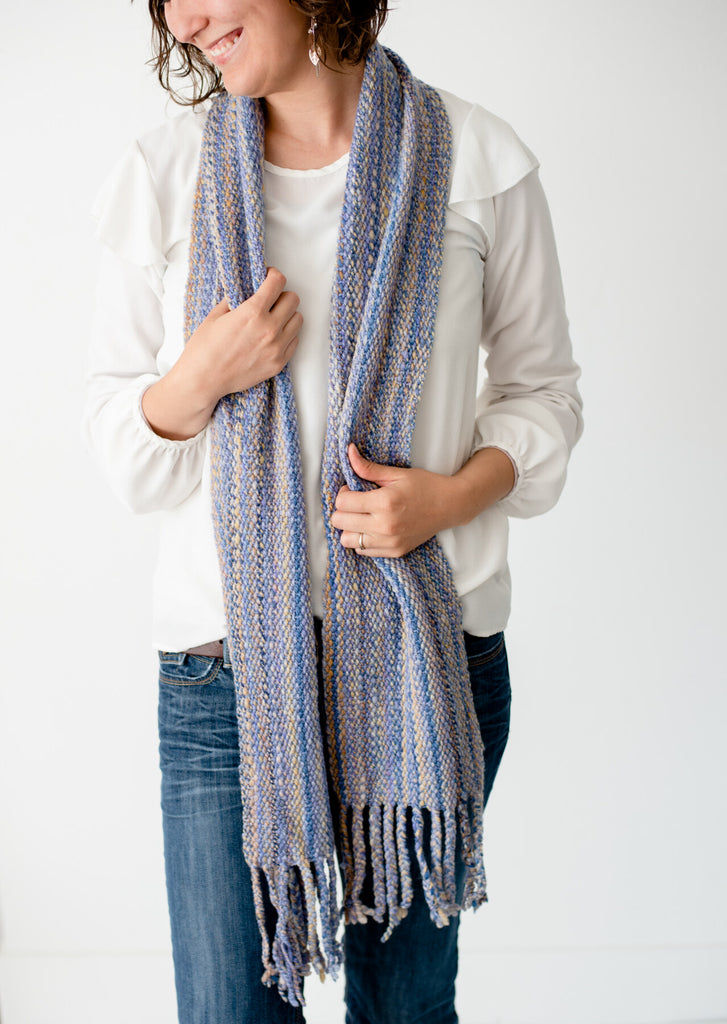 'Misty Morning' Handwoven Scarf