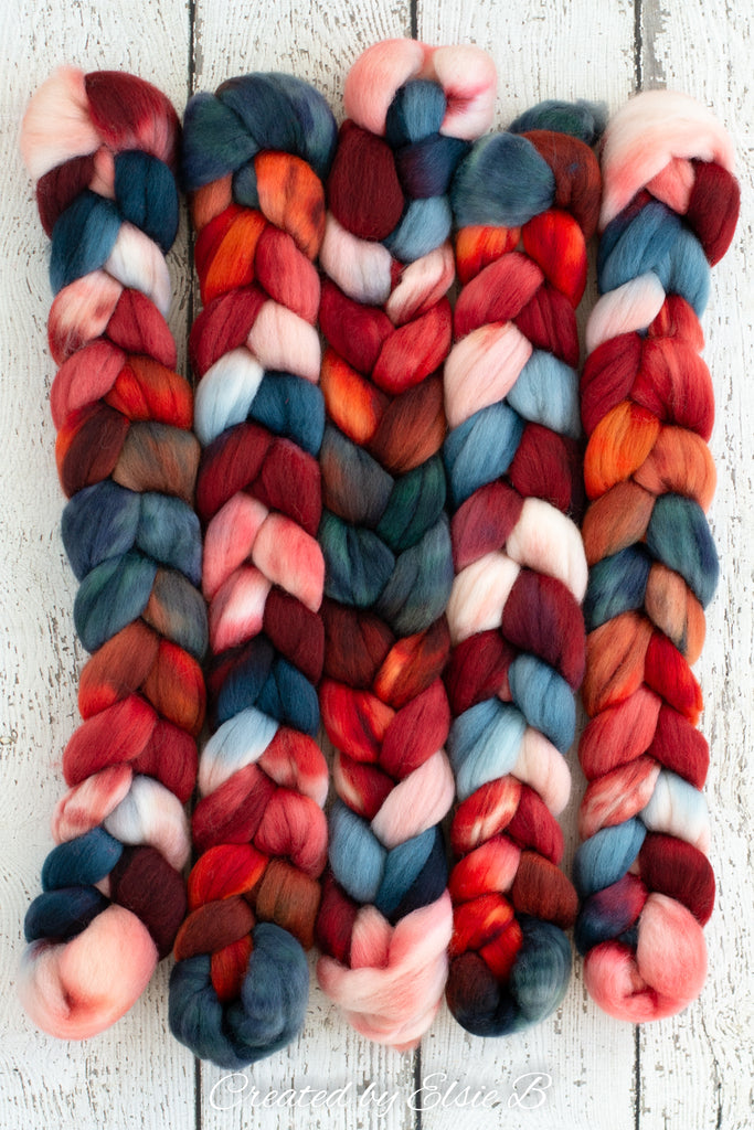 'Summer Berries' Corriedale 4 oz