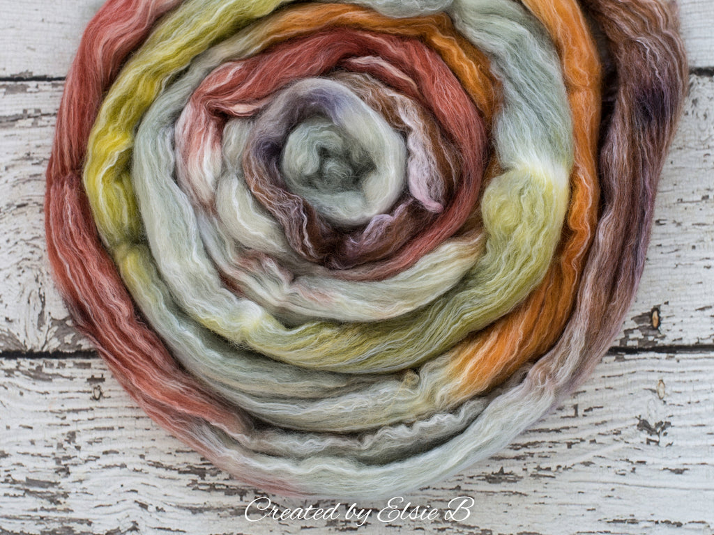 'Velveteen Garden' Targhee/ Bamboo/ Silk 4 oz