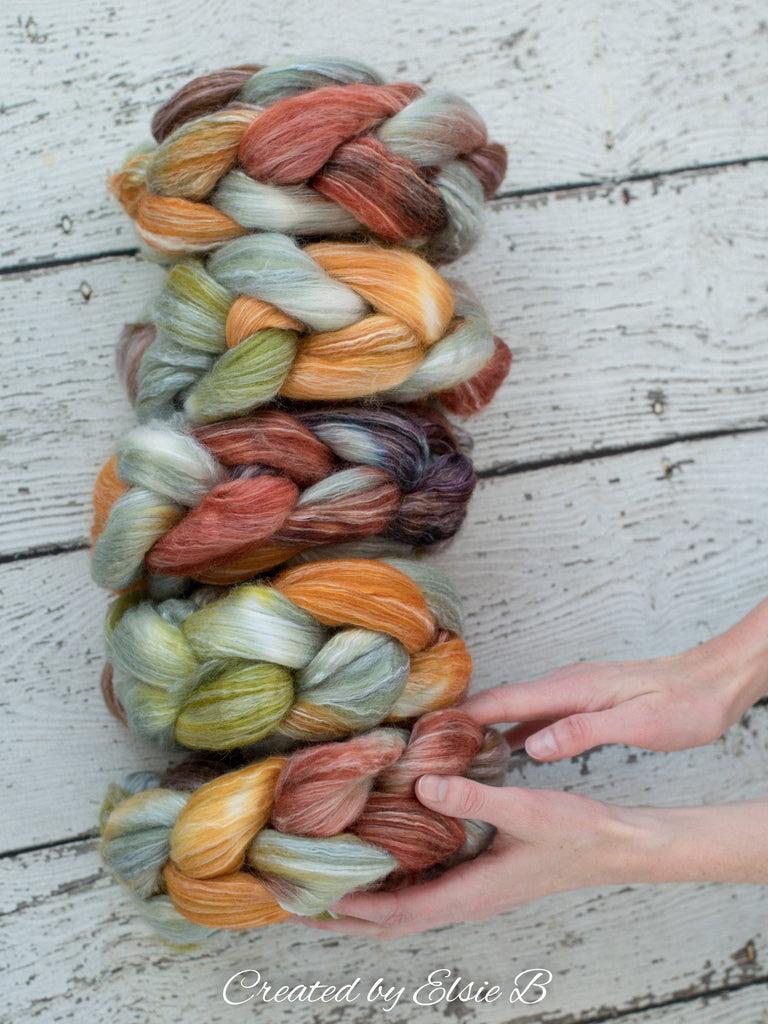 'Velveteen Garden' Targhee/ Bamboo/ Silk 4 oz